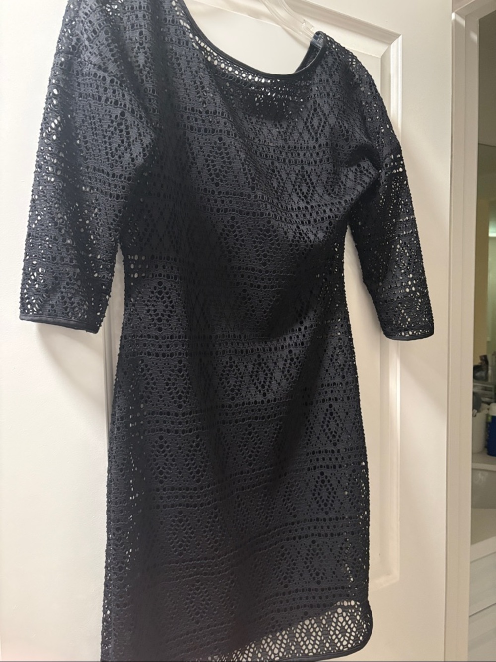 Express Black Crochet Sheath Dress - Classic Women's Style small